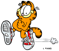 Garfield corriendo